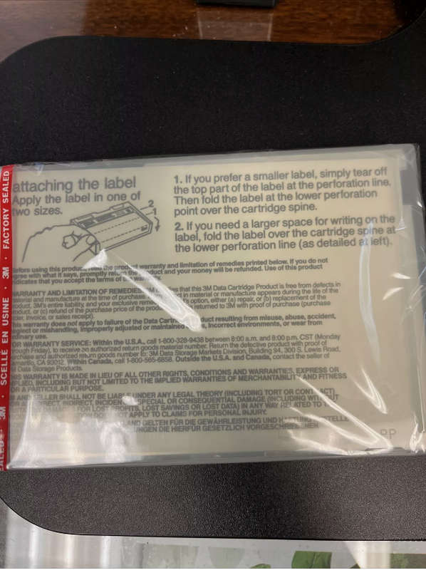 3M DC6150 *New Data Cartridge 150MB Capacity Works With QIC-150 & QIC-120 Drives