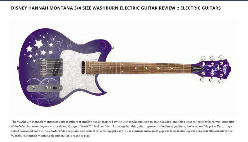 Stunning Hanna Montana "Secret Star" 6 String Electric Guitar By Washburn