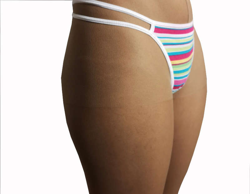 Candy Striped Thong Panty