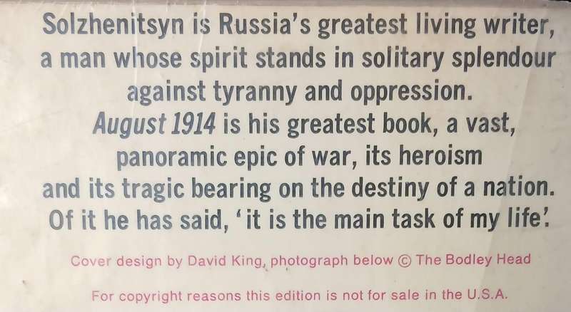 August 1914 ~ Alexander Solzhenitsyn