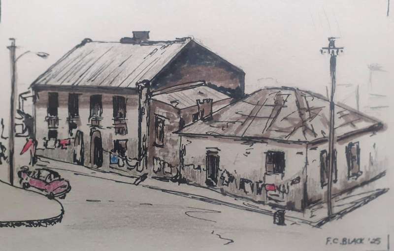The Walls That Remember  Bo-Kaap Ink & Wash Art Series of 4 original sketches by F C Black