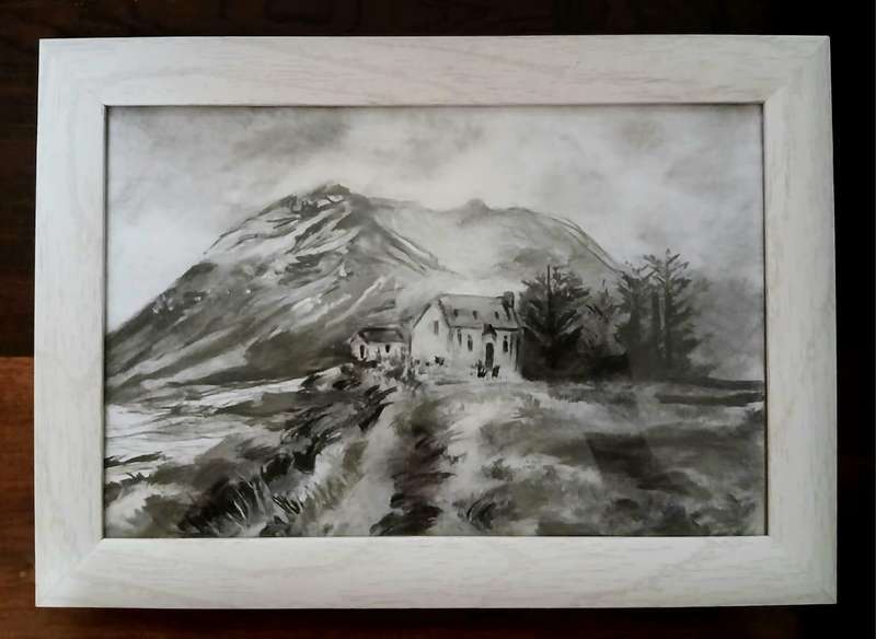 Original Charcoal Artwork by Poet Fiona Zerbst  Framed, Unsigned (350mm x 250mm)