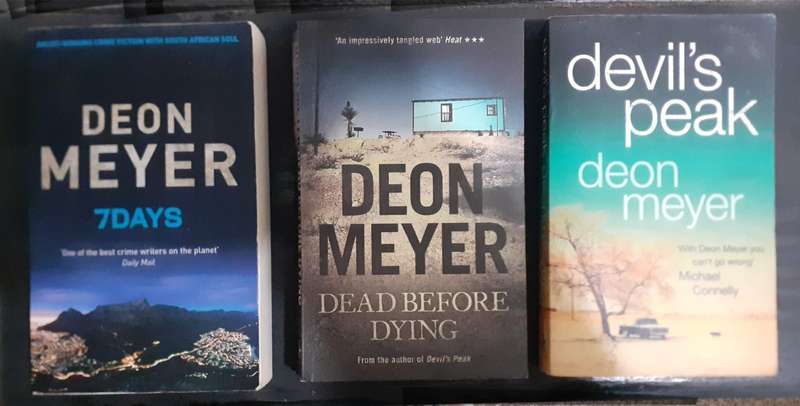 3 x novels by Deon Meyer - 7 Days / Devil's Peak / Dead Before Dying