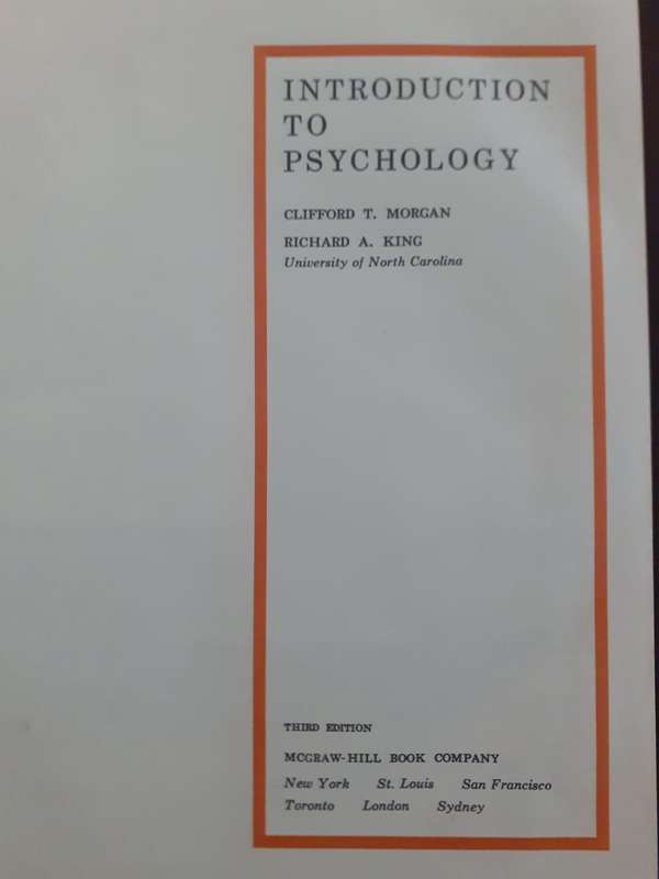 Introduction to Psychology ~ Morgan / King