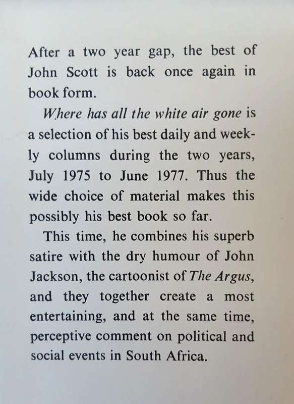 Where's All the White Air Gone? ~ John Scott