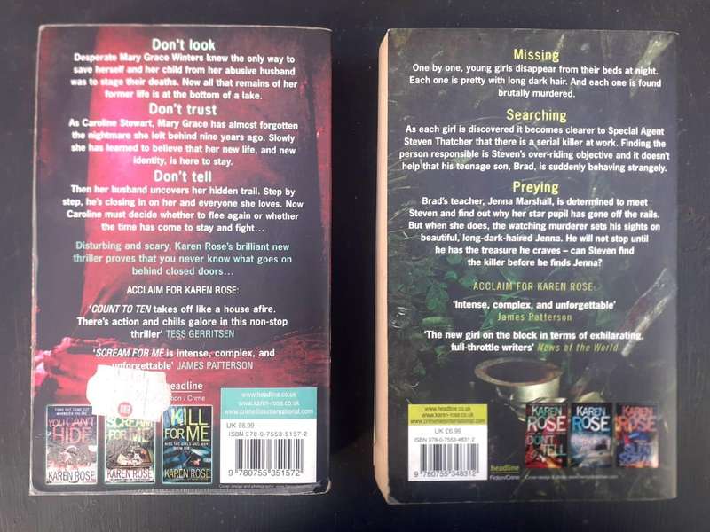 2 Books by Karen Rose ~ Don't Tell / Have You Seen Her?