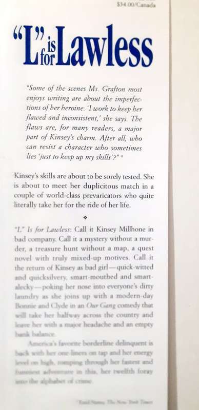 L is for Lawless ~ Sue Grafton