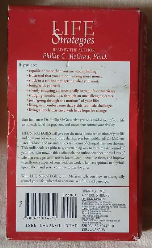 Life Strategies ~ Dr Phillip McGraw (Set of 4 audio cassettes)