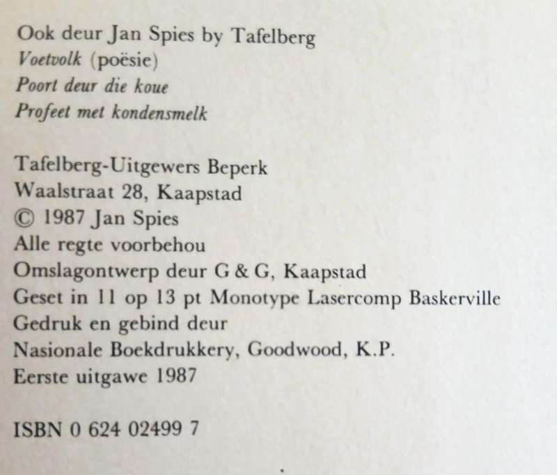 Pille vir Servette ~ Jan Spies