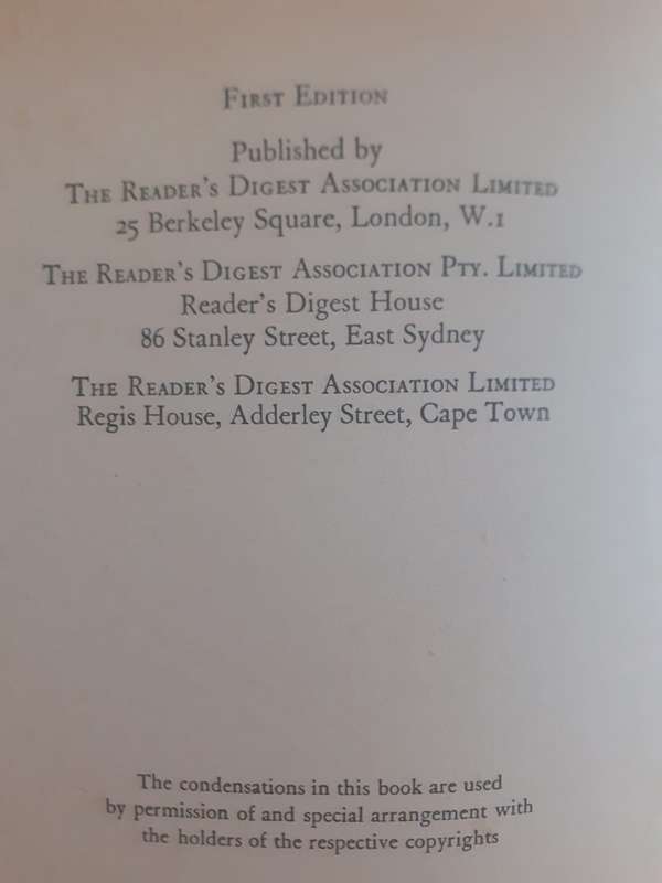 READER'S DIGEST Condensed Books - FIRST EDITION