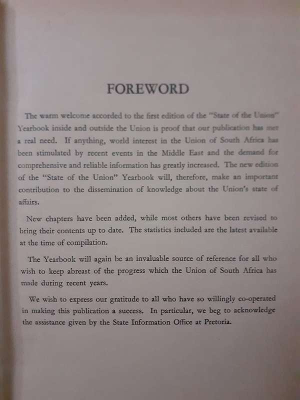 Year-Book for SA 1958 ~ STATE OF THE UNION