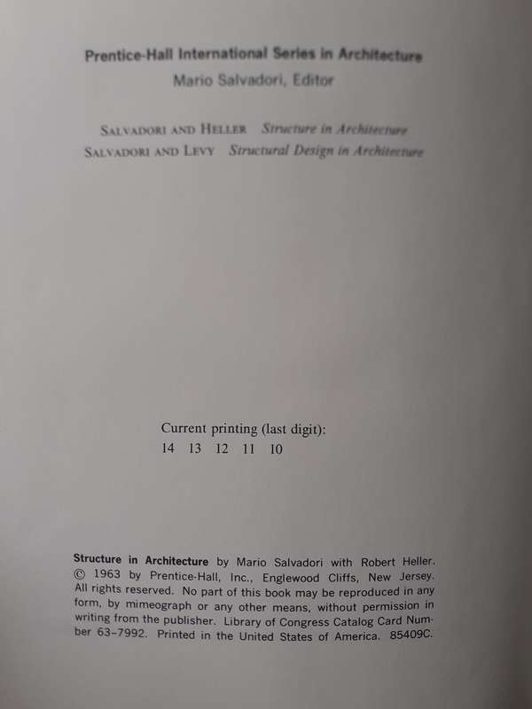Structure in Architecture ~ Mario Salvadori / Robert Heller
