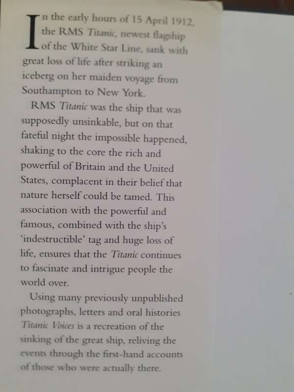 Titanic Voices - Memories from the Fateful Voyage ~ Hyslop / Forsyth / Jemima