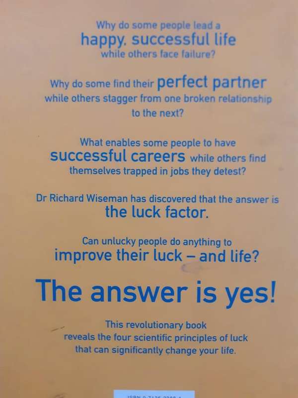The Luck Factor ~ Dr Richard Wiseman