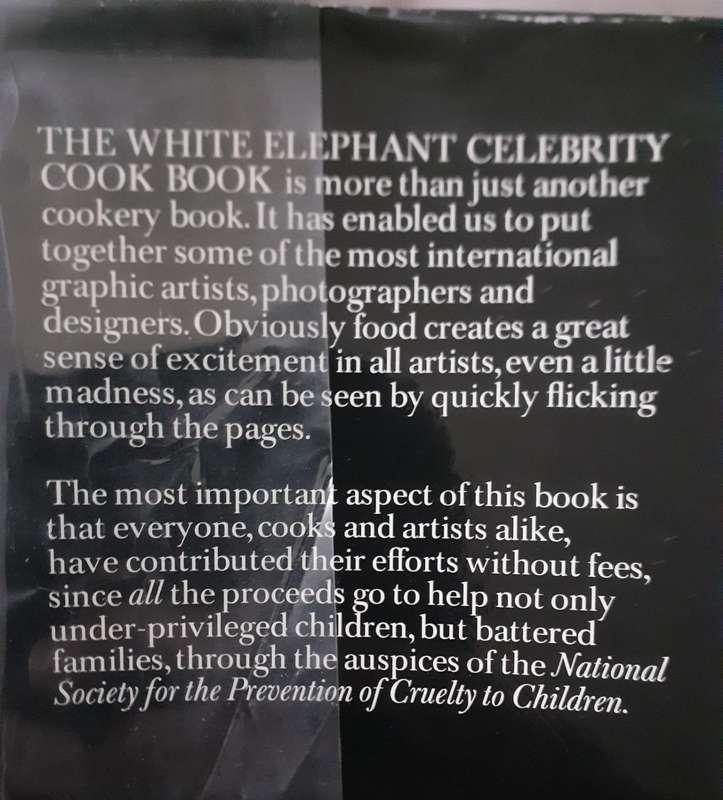 The White Elephant Celebrity Cookbook ~ compiled by Stella Richman