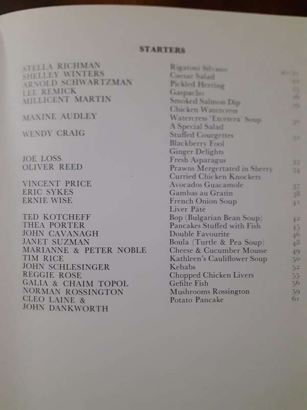 The White Elephant Celebrity Cookbook ~ compiled by Stella Richman