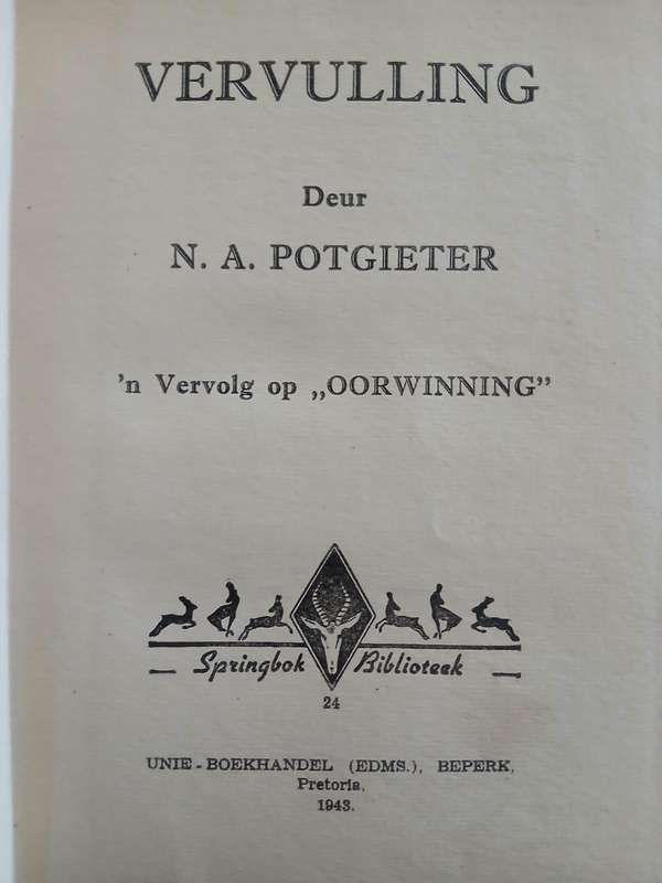 Vervulling ~ N.A. Potgieter