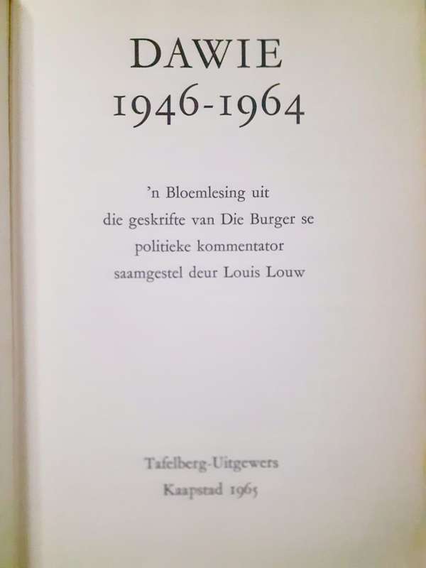 Dawie 1946-1964 ~ saamgestel deur Louis Louw
