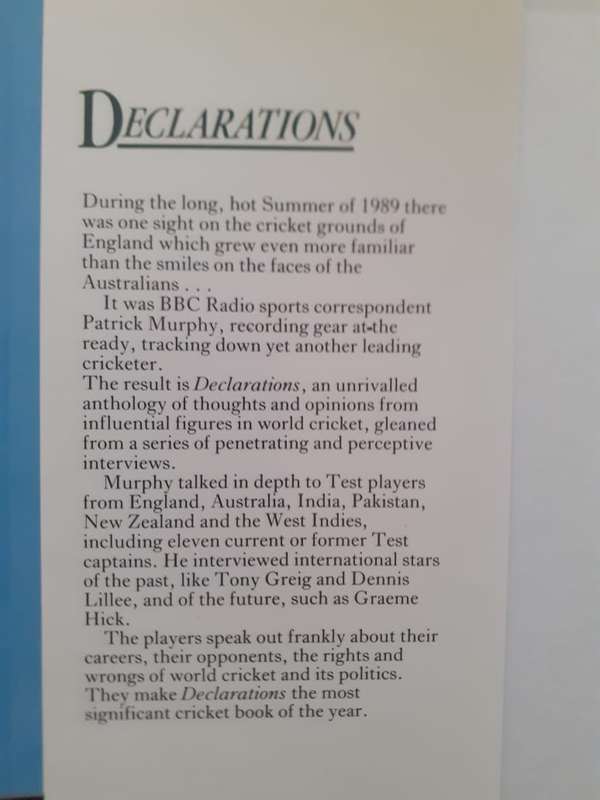 Declarations ~ Patrick Murphy