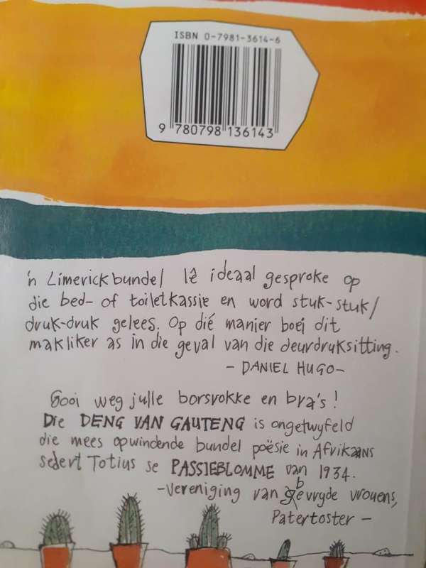 Die Deng van Gauteng en ander ordentlike limericke ~ Philip de Vos