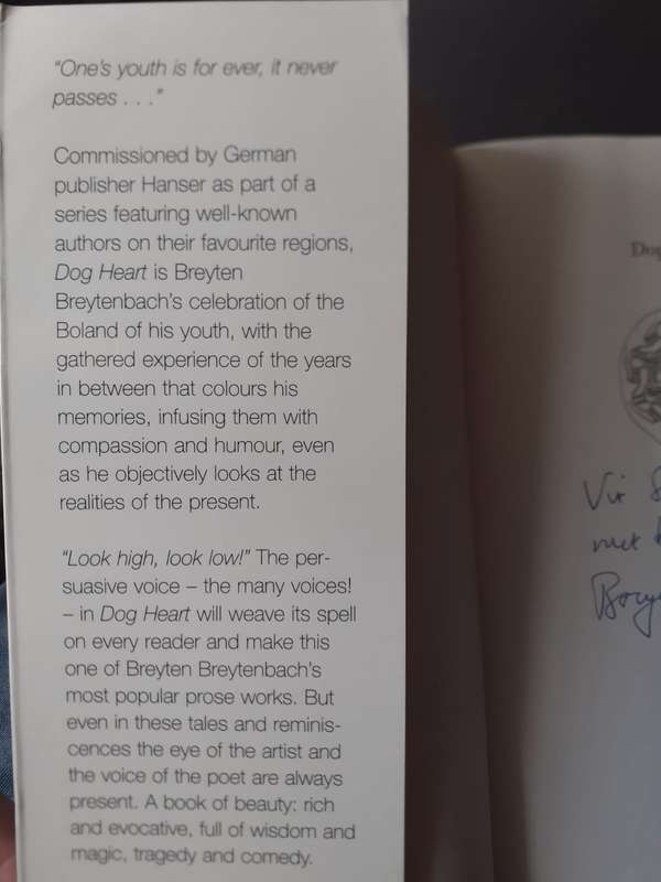 (signed) Dog Heart ~ Breyten Breytenbach
