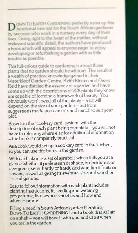 Down To Earth - Garden Book ~ Keith Kirsten