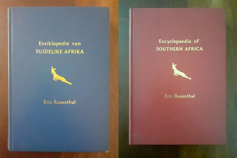 2 books: Encyclopaedia of Southern Africa ~ Eric Rosenthal (A-L in Afrikaans, M-Z in English)