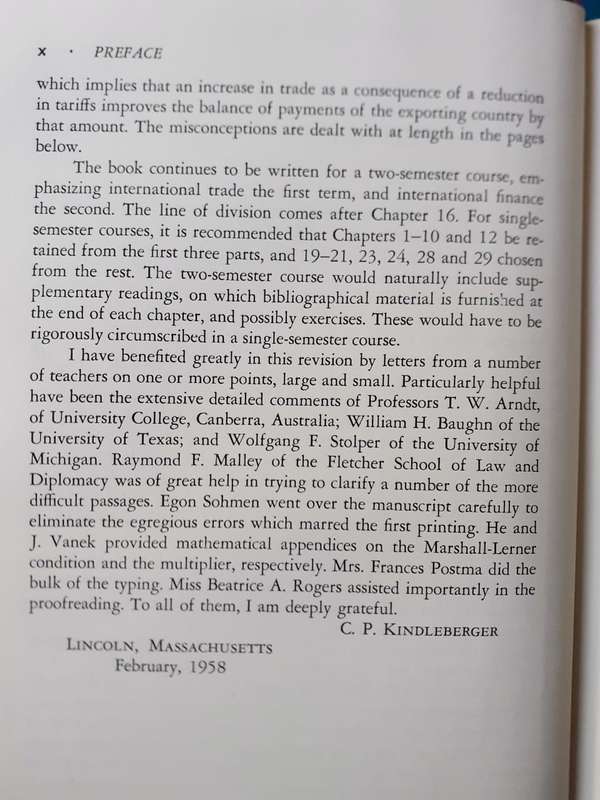 International Economics ~ Charles P Kindleberger