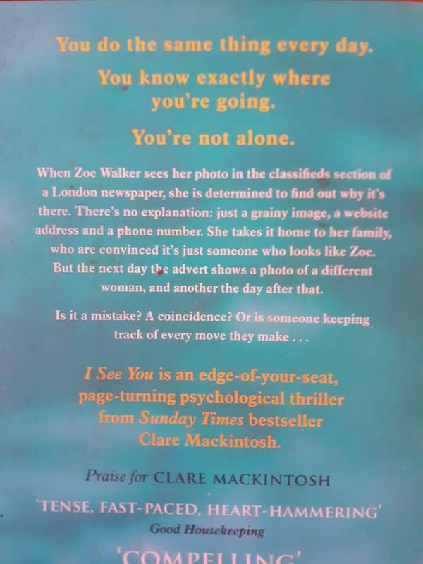 I See You ~ Clare Mackintosh