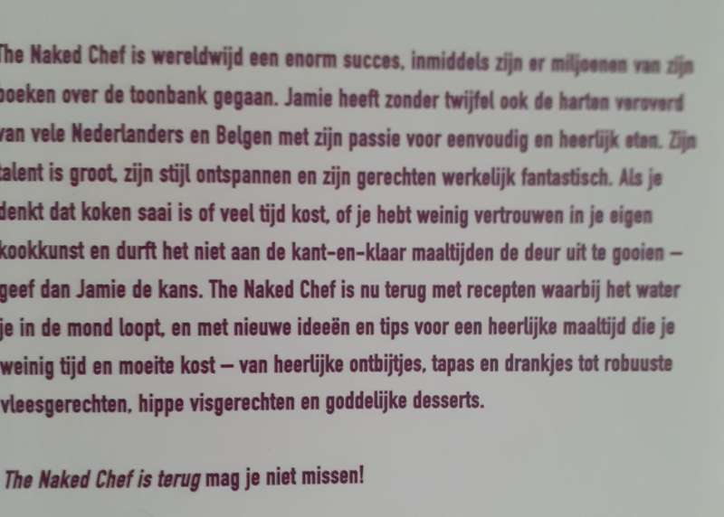 De Essentie van Het Koken - Jamie Oliver - The Naked Chef is Terug ~ Jamie Oliver