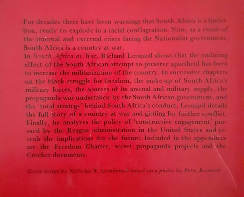 South Africa at War ~ Richard Leonard