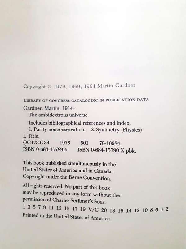 The Ambidextrous Universe ~ Martin Gardner