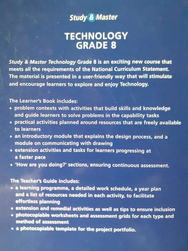 Study & Master TECHNOLOGY Grade 8 ~ Bassett / de Jager / Pocock / Munsami / Ramdutt