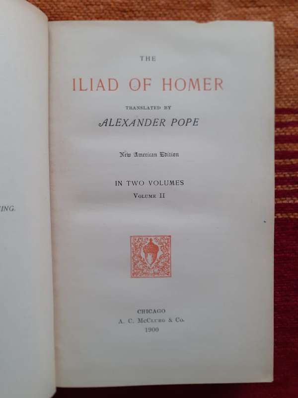 The Iliad of Homer ~ translated by Alexander Pope