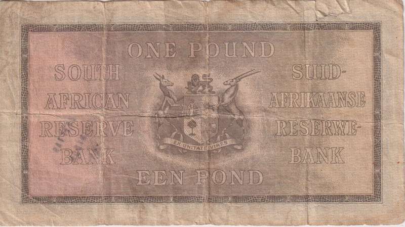 UNION OF SOUTH AFRICA - 1 POND J.POSTMUS A/133 1943 #102 VG