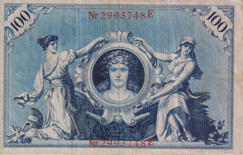 Germany, 100 Mark, Reichbanknote 1908 P33 VF