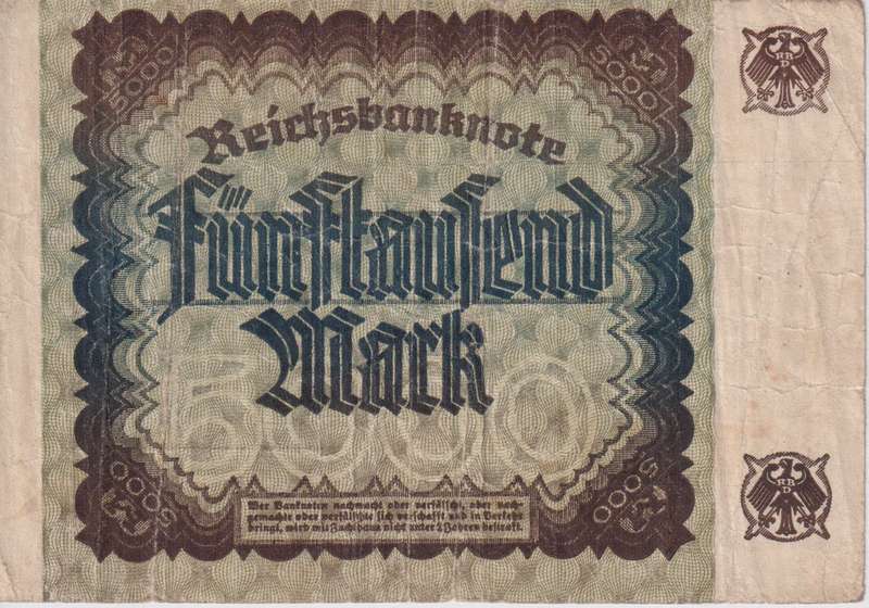 Germany 5000 Mark 1922, P81  F