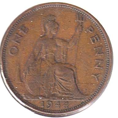 GREAT BRITAIN 1 PENNY  1944 IN COIN FLIP