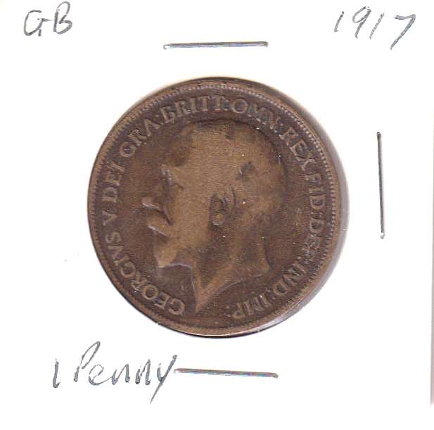 GREAT BRITAIN 1 PENNY  1917 IN COIN FLIP