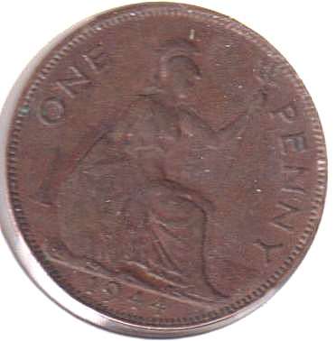 GREAT BRITAIN 1 PENNY  1944 IN COIN FLIP