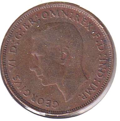 GREAT BRITAIN 1 PENNY  1944 IN COIN FLIP