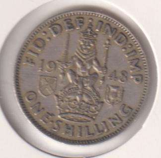 GREAT BRITAIN 1 SHILLINGS 1948 IN COIN FLIP