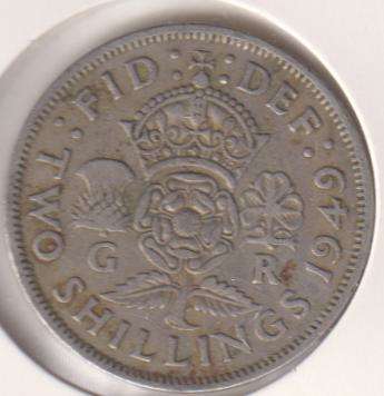 GREAT BRITAIN 2 SHILLINGS 1949 IN COIN FLIP