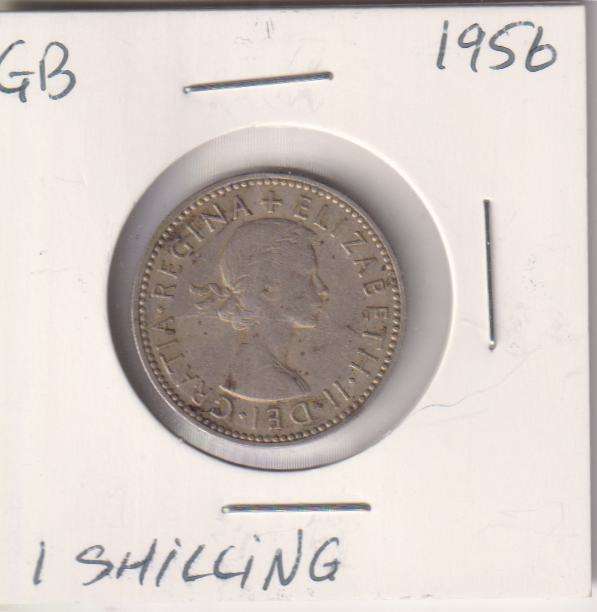 GREAT BRITAIN 1 SHILLINGS 1956 IN COIN FLIP