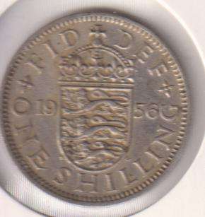 GREAT BRITAIN 1 SHILLINGS 1956 IN COIN FLIP