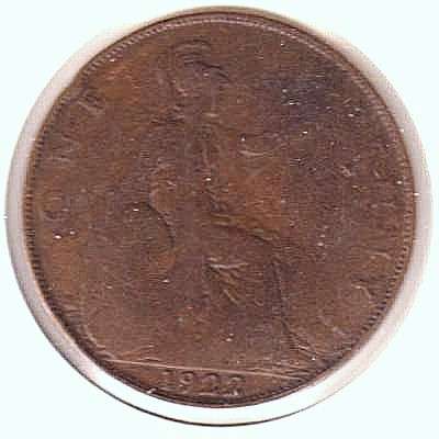 GREAT BRITAIN 1 PENNY  1922 IN COIN FLIP