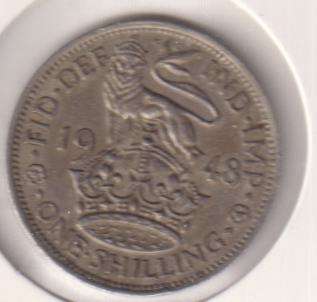 GREAT BRITAIN 1 SHILLINGS 1948 IN COIN FLIP