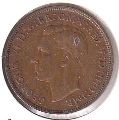 GREAT BRITAIN 1 PENNY  1938 IN COIN FLIP