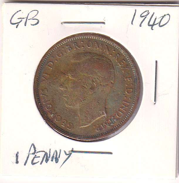 GREAT BRITAIN 1 PENNY  1940 IN COIN FLIP