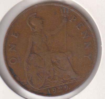 GREAT BRITAIN 1 PENNY  1929 IN COIN FLIP